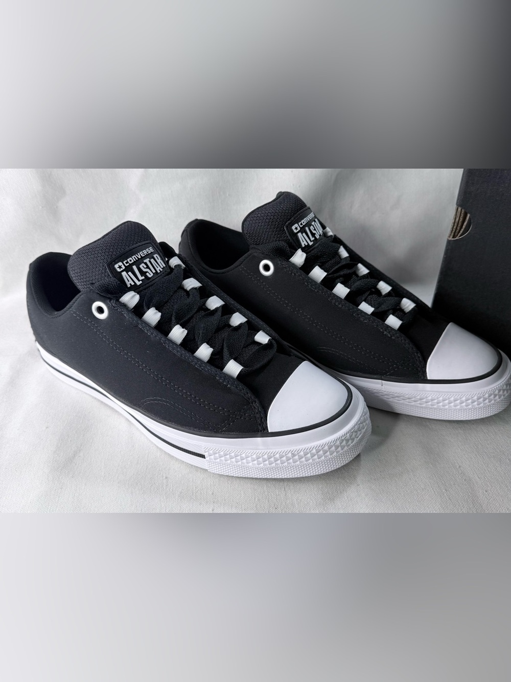 Converse Black and White Low Top Athletic Sneakers - Men